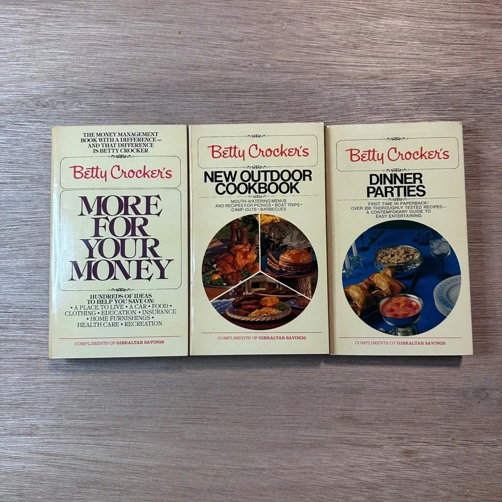 Vintage Betty Crocker Cookbook Set 3 Books More For Your Money Outdoor Parties